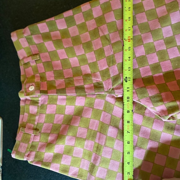 SZ Blockprints Disco Pants in rose and camel checker - Picture 8 of 8